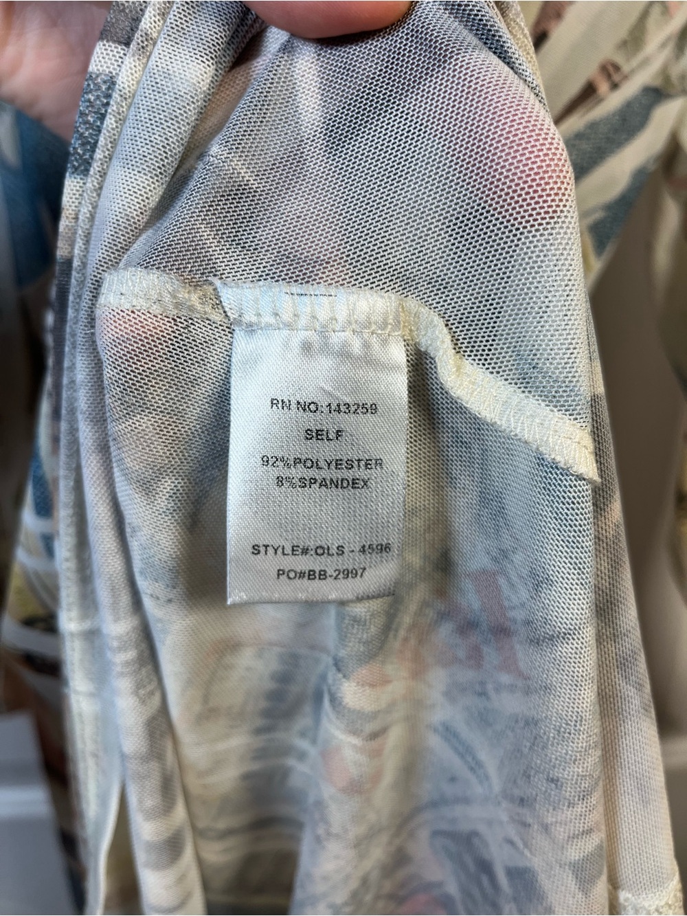 Origami Sheer French Cafe Top - Size Medium | OLS Vintage Style - Picture 15 of 16